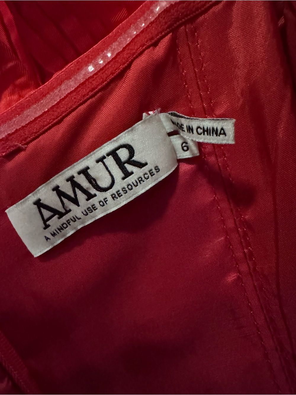 AMUR Red Strapless Ruffle Pleated Mini Dress - Picture 2 of 6